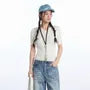 Short Sleeve V-Neck Plain Slim-Fit Knit Top
