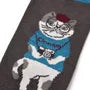 Cinnamon Cat Print Socks Brown