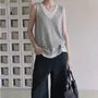 V-Neck Two Tone Layered Tank Top