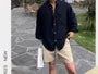 Long-Sleeve Pocketed Plain Shirt