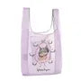 Parlor Suzurando Cat Chiffon Fabric Shopping Bag Purple