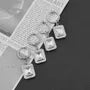 Rectangular CZ Dangle Earring / Ear Cuff