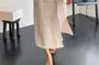Sleeveless Henley Plain Asymmetrical Midi Shirt Dress