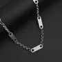 Rectangle Plate Chained Necklace
