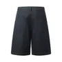 Pleated Denim Shorts