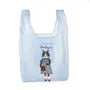 Parlor Suzurando Cat Chiffon Fabric Shopping Bag Blue