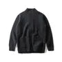 Mock-Neck Knit Cardigan