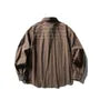 Button-Detail Striped Overfit Shirt