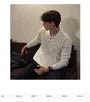 Long-Sleeve Cable Knit Plain Polo Shirt
