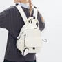Set: Plain Nylon Backpack + Pouch