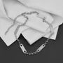 Rectangle Plate Chained Necklace