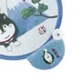 Dog Shibajiri Kun Foldable Round Paper Fan White