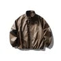 Oversized Stand-Collar Faux-Leather Jacket