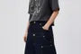 Mid Rise Studded Contrast Stitched Jorts