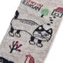 Matildasan Cat Print Socks Gray