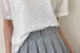 High Waist Plain Pleated Mini Skirt