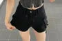 Short-Sleeve Collared Washed Zip Crop Top