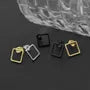 Hollow Square Stud Earring