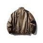 Oversized Stand-Collar Faux-Leather Jacket