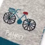 Animal Mode French Bulldog Pauro Dog Print Socks Gray