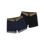 High Waist Color-Block Fringe Shorts