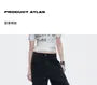 Details Pleated Wide-Leg Jeans with Stud
