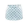 Mid Rise Polka Dot Satin Mini Pencil Skirt