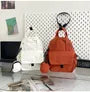 Set: Plain Nylon Backpack + Pouch