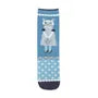 Suzuran San Cat Print Socks Blue Green