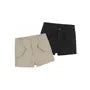 High Waist Plain Slim-Fit Cargo Shorts