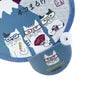Cat Nekomaruke and Mount Fuji Foldable Round Paper Fan