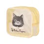 Parlor Suzurando Cat Mesh Makeup Pouch Yellow