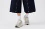 Mid Rise Studded Contrast Stitched Jorts