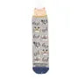 Nekomaruke Cat Print Socks Gray