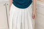 Short-Sleeve Cowl Neck Plain Ruched T-Shirt