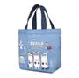 Cat Nekomaruke Osaka Trip Mini Canvas Tote Bag Light Blue