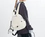 Set: Plain Nylon Backpack + Pouch