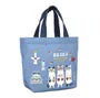 Cat Nekomaruke Osaka Trip Mini Canvas Tote Bag Light Blue