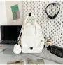 Set: Plain Nylon Backpack + Pouch