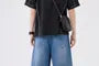 Mid Rise Washed Rhinestone Denim Shorts