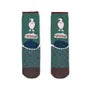Shibajiri Kun Dog Print Socks Green