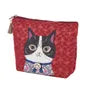 Parlor Suzurando Cat Jacquard Makeup Pouch Red