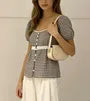 Short Sleeve Square Neck Lace Panel Slim-Fit Blouse