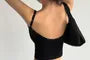 Spaghetti Strap Scoop Neck Studded Plain Crop Camisole Top