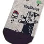 Matildasan Cat Print Socks Gray