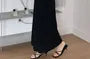 High Waist Plain Maxi A-Line Skirt