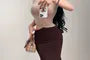 High Waist Plain Sheer Ruffled-Trim Mini Pencil Skirt