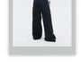 Details Pleated Wide-Leg Jeans with Stud