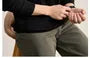 Long-Sleeve Cable Knit Plain Polo Shirt