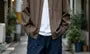 Oversized Gather-Waist Checker Shirt